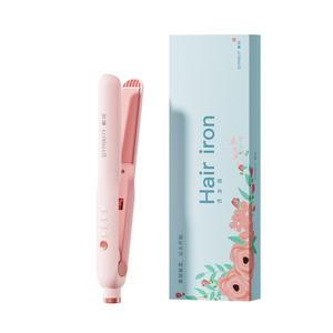 Выпрямитель для волос Volume/straight двойного применения трехслойная антиожоговая конструкция DM 1001 Dymiroy, розовый