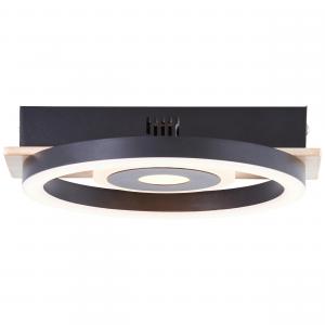Brilliant Яркий светодиодный потолочный светильник, черный/светло-коричневый, степень защиты IP20