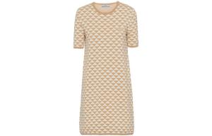 PRADA Женское платье с короткими рукавами, цвет Beige