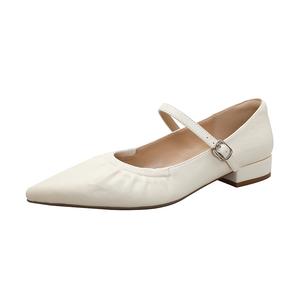 Туфли Мэри Джейн на массивном каблуке для женщин TATAYA, White