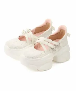 Кроссовки с толстой подошвой и ремешком Yosuke Usa, цвет Off-White Combination