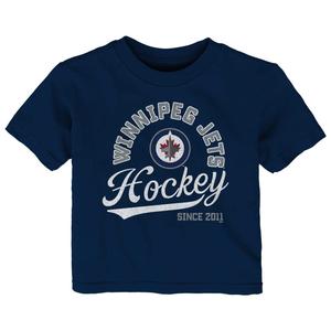 Темно-синяя футболка Infant Winnipeg Jets Take The Lead Outerstuff