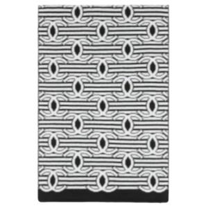 CHANEL Шерстяной вязаный шарф унисекс черно-белый, Black/White