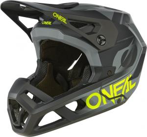 Шлем для скоростного спуска Oneal sl1 strike, Black Matt/Grey/Neon Yellow