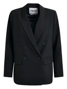 Двубортный блейзер с подкладкой на плечах Essentiel Antwerp, черный