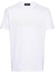 Dsquared2 футболка из хлопка с аппликацией логотипа, белый