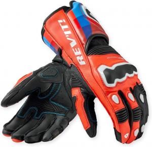 Перчатки мотоциклетные REV'IT! Quantum 3 Race мужские, Neon Red/Blue