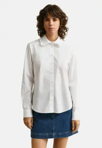 Блузка с оборками и пуговицами Gant, White