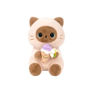 Игрушка AIQINGCAOZHILIANWANJU сиамский кот с цветочным рюкзаком плюшевая кукла 22см/30см высота AIQINGCAOZHILIAN(WANJU)