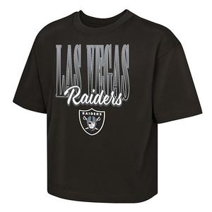 Детская футболка Las Vegas Raiders Big City Boxy черная Outerstuff
