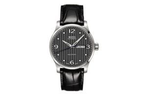 MIDO Часы Helm Automatic Mechanical Movement Men's Watch Watch 42mm Black Dial Cow Leather Strap, Black