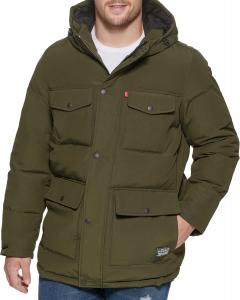 Стеганая парка Levi's для мужчин Arctic Cloth, Olive