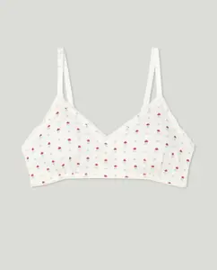 Бюстгальтер с мягкой чашкой без косточек с принтом фантазийных цветов Cotton Juice