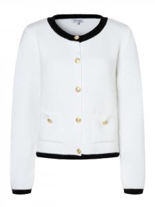 More & More Элегантный кардиган с контрастными деталями кремового цвета