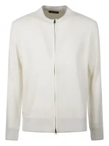 Кашемировый кардиган на молнии Aragona, белый