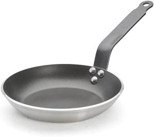 Круглая сковорода с антипригарным покрытием Choc из алюминия De Buyer - диаметр 20 см, серая