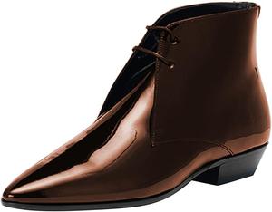 Женские закрытые ботильоны FOWT с заостренным носком, шнуровкой, на каблуке-кирпичике с низким массивным каблуком, туфли-лодочки на плоской подошве для повседневной носки, офиса, формальных мероприятий и вечеринок, размеры 4-15 US M, Brown