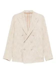 Двубортный пиджак с заостренными лацканами Tagliatore, бежевый