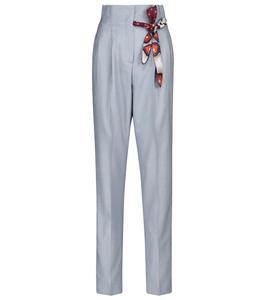 Узкие брюки Johnson с высокой талией Gabriela Hearst, Halogen Blue