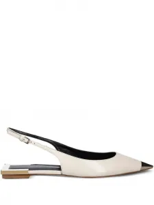 Балетки с заостренным носком и ремешком на пятке Elisabetta Franchi, нейтральный