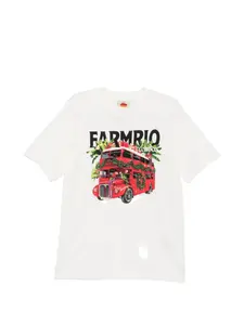Футболка с графическим принтом Farm Rio, белый