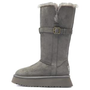 Женские высокие снежные ботинки Fabric Knee High AGSDON, темно серый