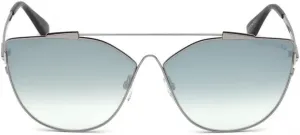 Солнцезащитные очки Tom Ford Butterfly TF563 Jacquelyn-02 14X, рутениевый/черный, 64 мм, FT0563