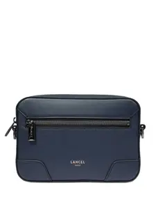 Кожаная сумка-мессенджер Lancel, синий