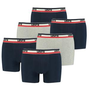 Боксеры Levi´s Boxershorts LEVIS Men Sprtswr Logo Boxer 6P, цвет Navy / Grey Melange
