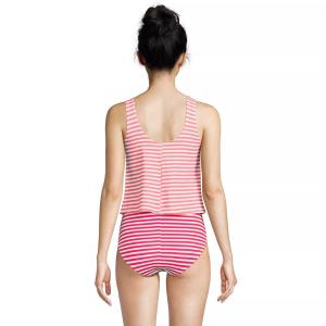 Женский сплошной купальник из искусственной кожи с v-образным вырезом, устойчивый к хлору Lands End Lands' End