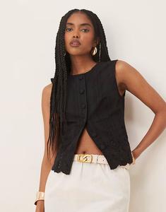 Вышитый жилет Nobody's Child Layla черного цвета