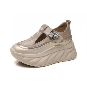 Водонепроницаемые низкие повседневные кроссовки Women's POOQ, бежевый