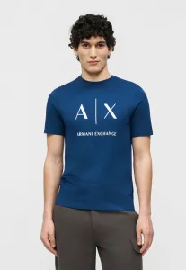 Футболка приталенного кроя с принтом Armani Exchange, Bellwether Blue