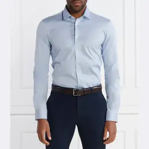 Рубашка узкого кроя Elisha Hugo, синий