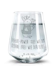 Стакан для питья с астрологическим рисунком и надписью Рыбы, прозрачный Mr. & Mrs. Panda