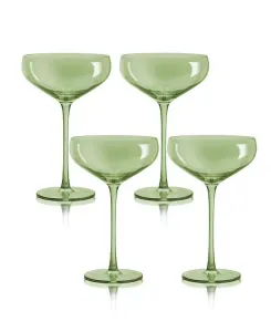 Бокалы Carnival coupe, 13 унций, набор из 4 штук Qualia Glass, sage