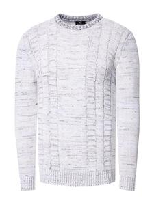 Свитер толстой вязки с круглым вырезом белого цвета с контрастными цветами Rusty Neal