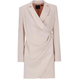 Длинное платье с длинными рукавами PINKO светло-розовое