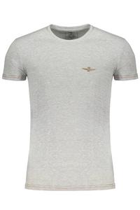 Мужская футболка Aeronautica Militare хлопковая с круглым вырезом, серый