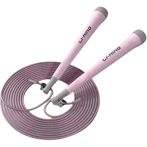 Профессиональная гоночная скакалка для студентов материал ручки abs материал шнура pvc стальной трос 2,8 м LINING, Pink+Super Fine 2Mm Backup Cord ♥ Upgraded Handle/More Swift And Stable