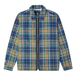 Рубашка all over print utility zip front shirt 'blue' Converse, синий