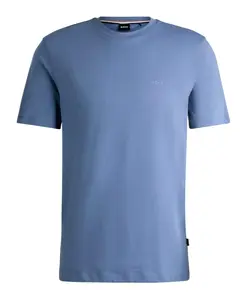 Синяя хлопковая футболка с логотипом Thompson Hugo, синий