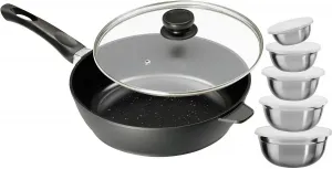 Сковорода King с комплектом мисок с крышками