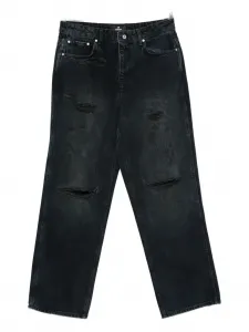 Свободные джинсы с потертостями Represent, черный