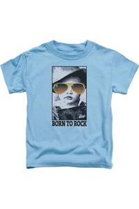 Футболка Elvis Presley "Рожденный для рока" с коротким рукавом для детей Gildan, синий