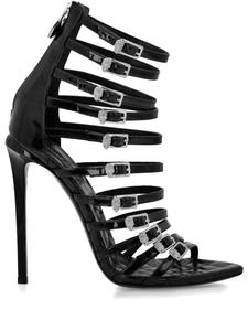 Сандалии из кожи Philipp Plein Skull, черный