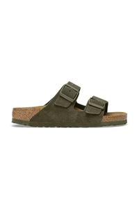 Замшевые шлепанцы Arizona Birkenstock, зеленый