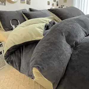 Disney Комплект зимнего одеяла из флиса 180х220 см (съемный пододеяльник + наполнитель 2,5 кг), цвет серый + фруктово-зеленый, двусторонний утепленный велюр