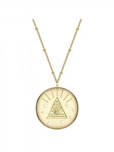 Glanzstücke München Колье «Всевидящее око» из стерлингового серебра с отделкой из желтого золота