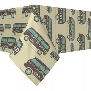 Прямоугольная скатерть, 100 % полиэстер, 60x120 дюймов, Vintage Lets Travel